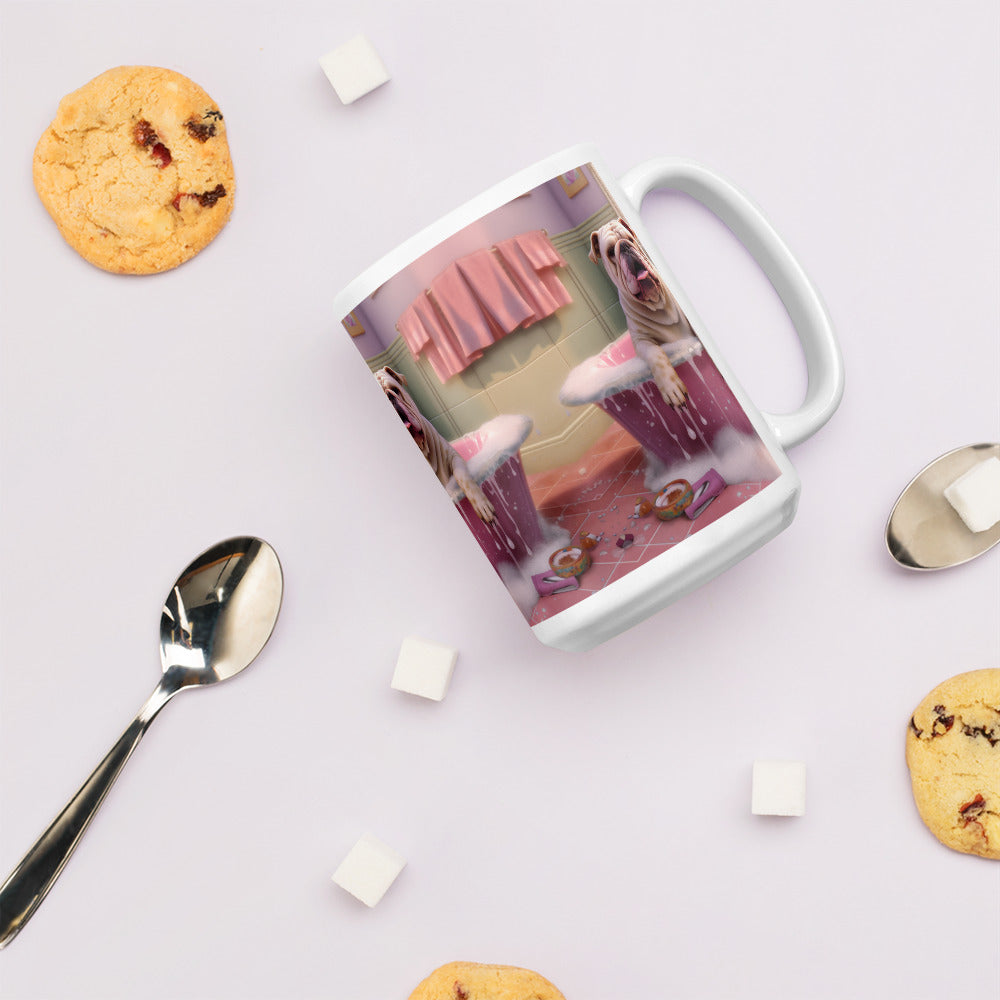 White glossy mug