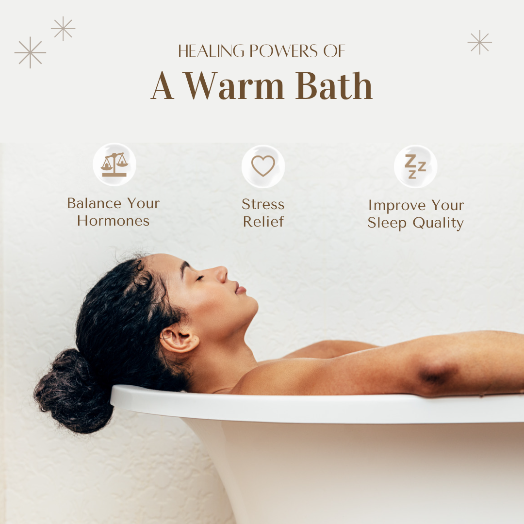A warm bath offers therapeutic properties